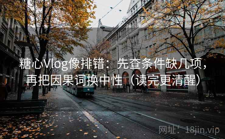 糖心Vlog像排错：先查条件缺几项，再把因果词换中性（读完更清醒）